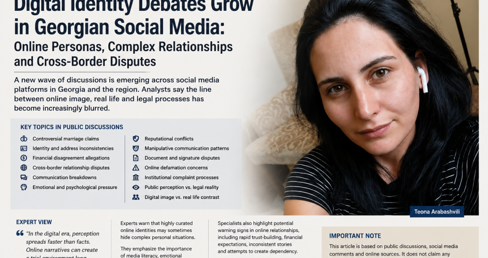 “Digital Identity” Debates Deepen in Georgian Social Media Culture: Online Personas, Complex Relationships, and Cross-Border Controversies